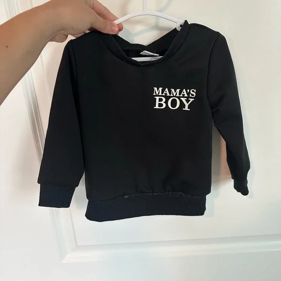 Mama's Boy Black Toddler Sweatshirt Set - Picture 2 of 6